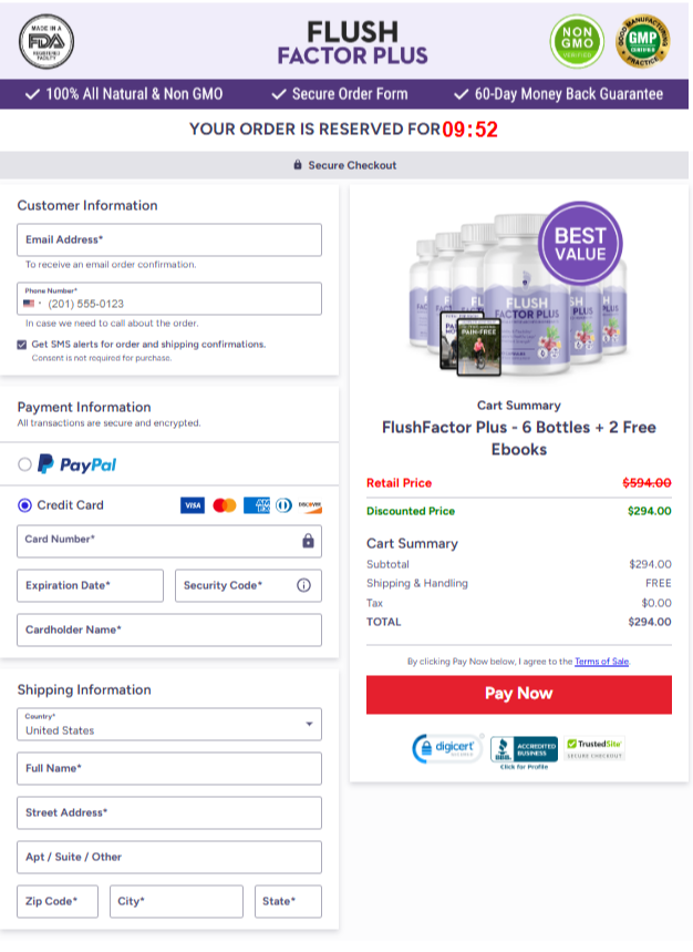 Flush factor plus orders-clickbank